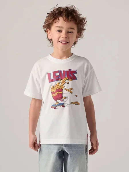 Levi's tričko FRIES ON THE LOOSE TEE bílé