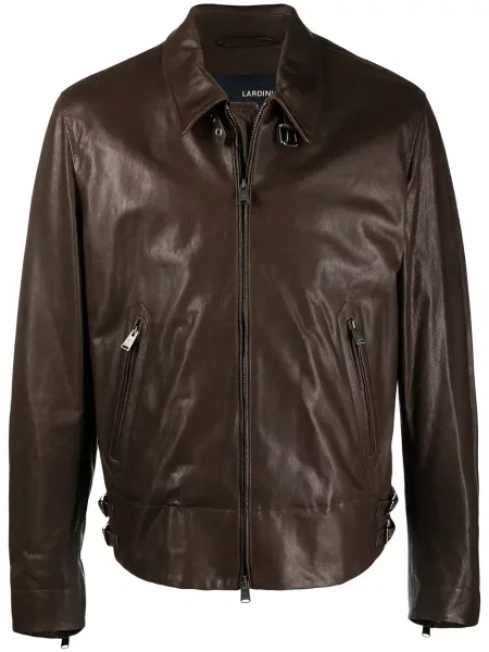 Geanta de piele Lardini maro