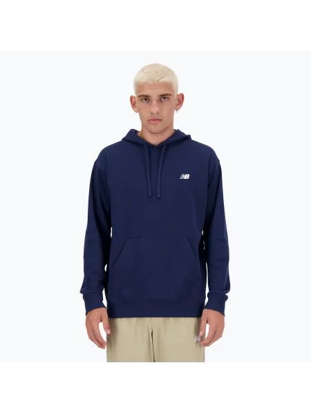 Bluza New Balance Small Logo French Terry Hoodie nb navy granatowa