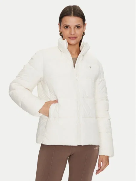 Guess Geacă din puf New Claudia alb