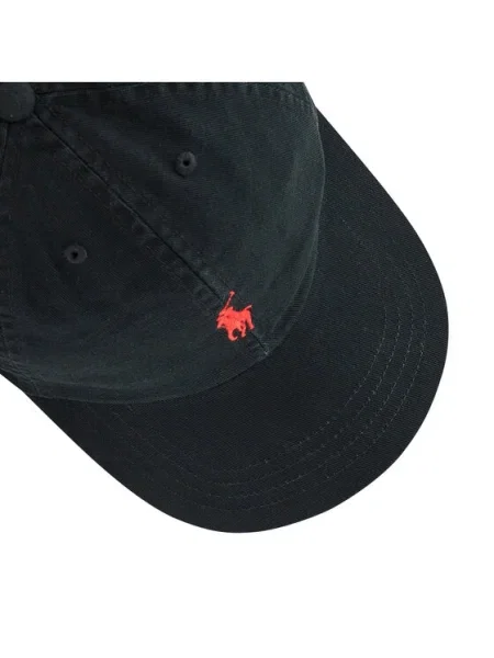 Шапка с козирки Polo Ralph Lauren бродирана черно