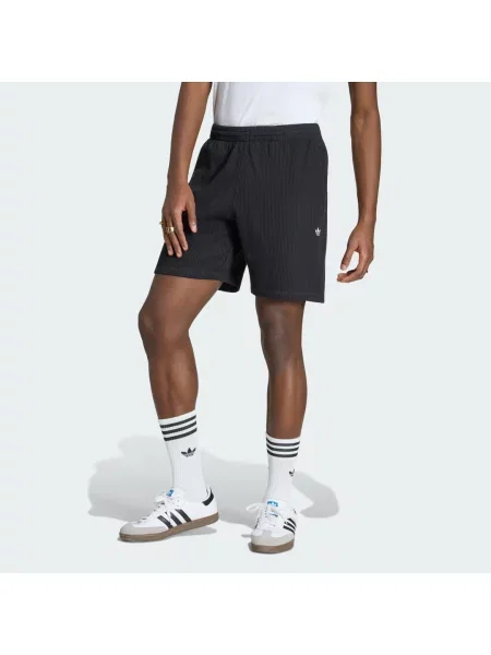 ŠORTKY TREFOIL ESSENTIALS WAFFLE SHORTS černé