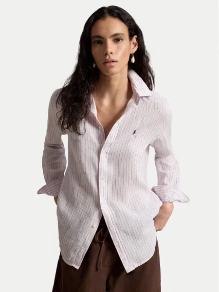 Polo Ralph Lauren koszula lniana różowa