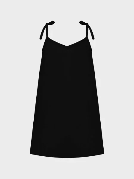 Сарафан PRPY льон/бавовна чорний