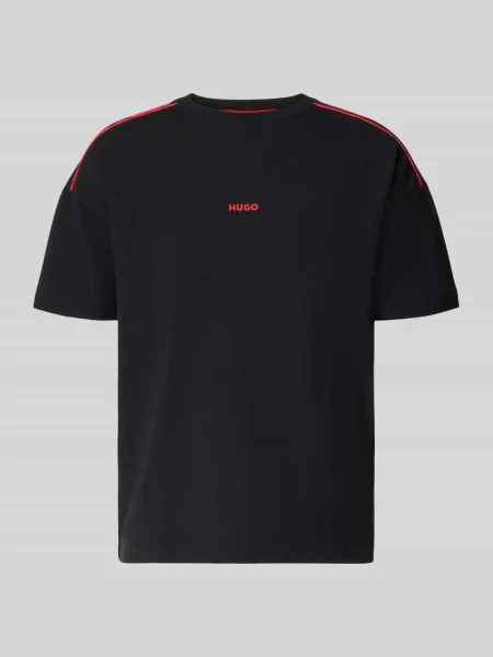 T-shirt o kroju regular fit z mieszanki bawełny model NOAH' Hugo czarna