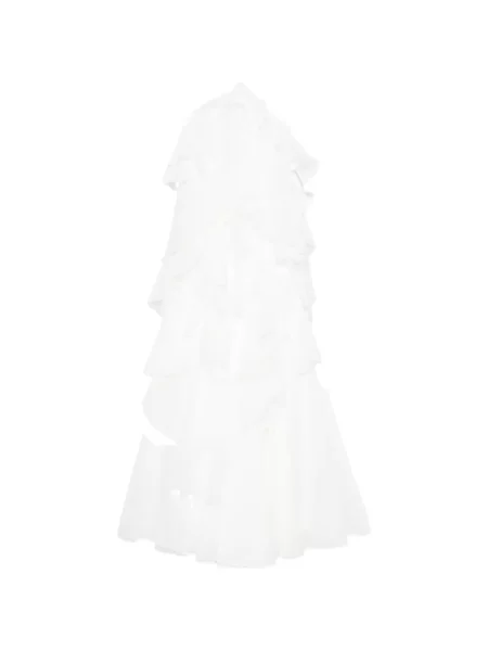Rochie maxi Aje cu volane alb