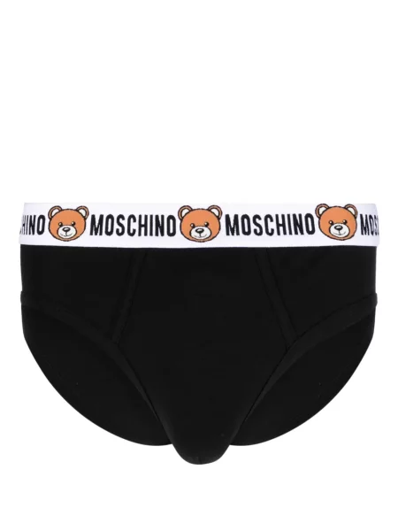 Raštuotos dirželis bokseriai Moschino juoda