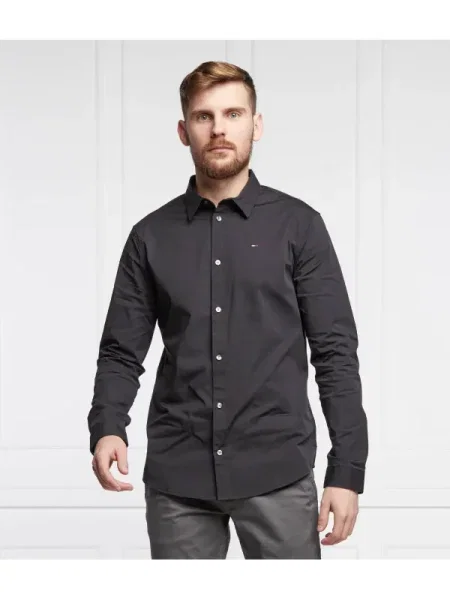 Tommy Jeans Cămașă | Slim Fit negru