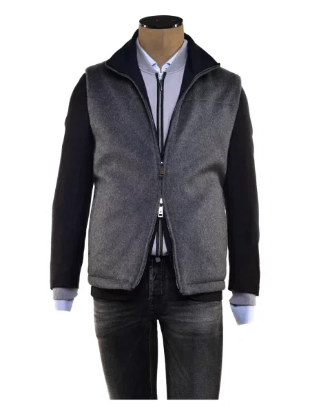 Vestă Kiton din cașmir gri