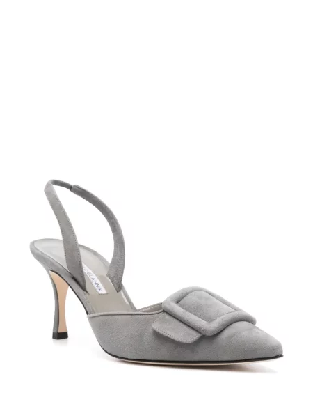 Pantofi cu toc Manolo Blahnik gri