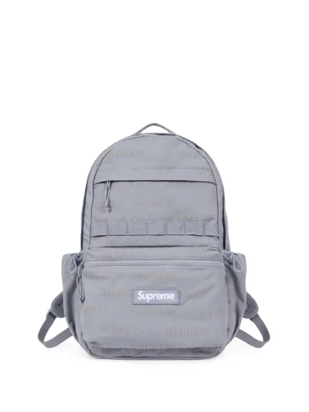 Rucsac Supreme din jacard cu autograf gri