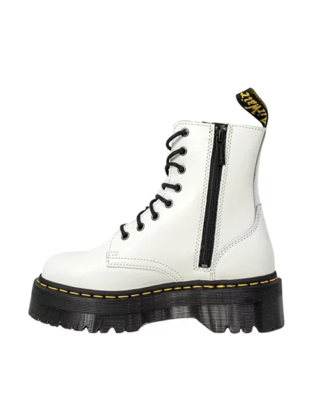 Botki Dr. Martens na platformie białe