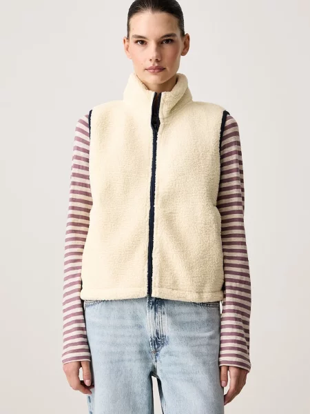 Levi's vestă pentru femei din polar MORRISON SHERPA galben