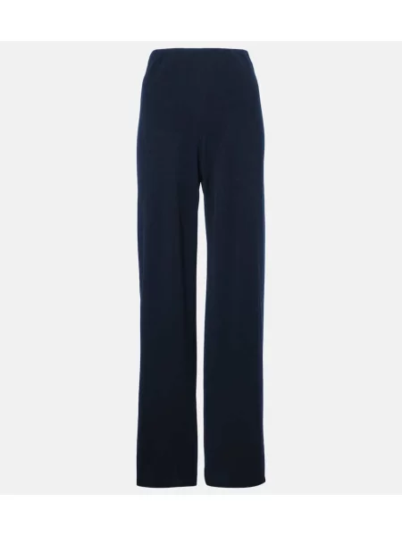 Pantaloni Vince cu talie înaltă albastru