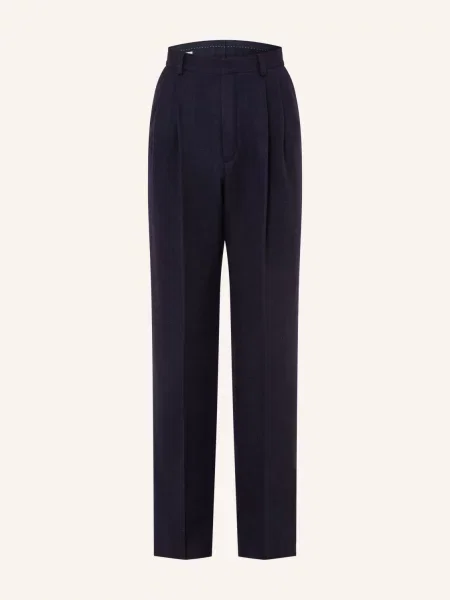 Dries Van Noten Chino Kalhoty Panrom Regular Fit tmavě modrá