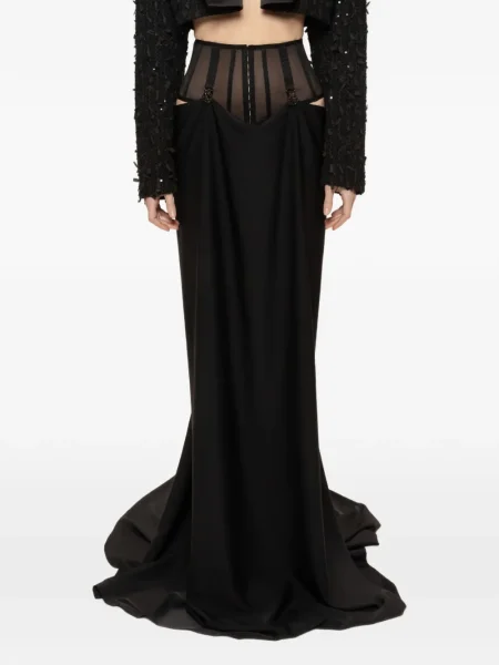 Maksi spódnica maxi Nissa tiulowa czarna