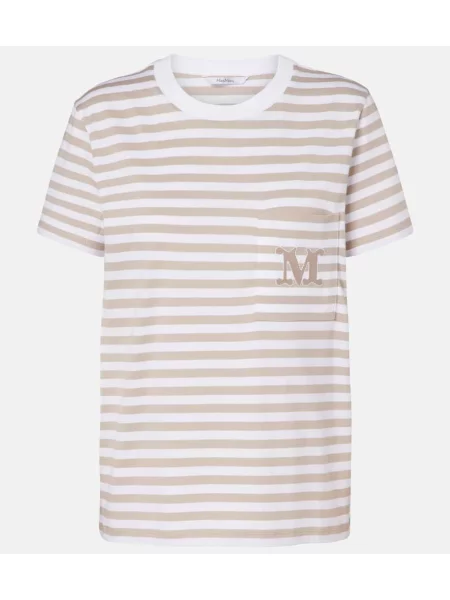 Tricou Max Mara din jerseu bej