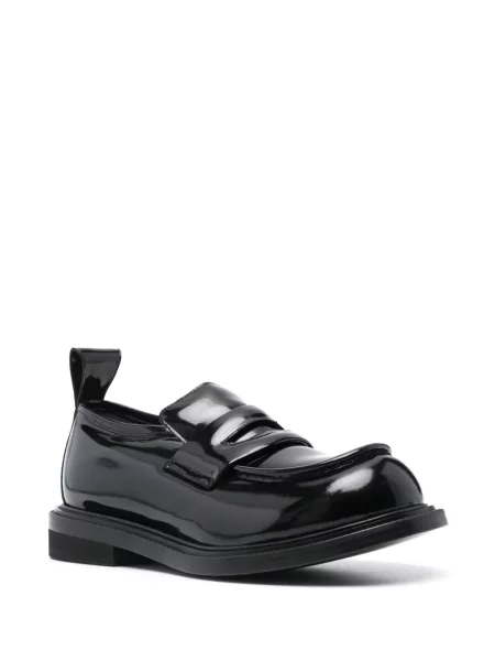 Pantofi loafer Moschino din piele de lac negru