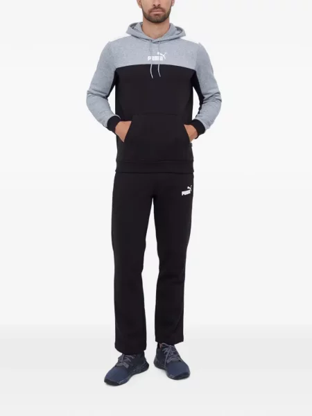 Hanorac cu glugă Puma cu imagine gri