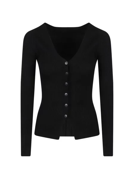 Cardigan Dondup tricotate cu decolteu în V negru