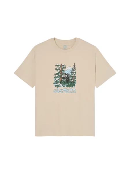 ELEMENT Tricou WATCHING bej / albastru deschis / verde alb
