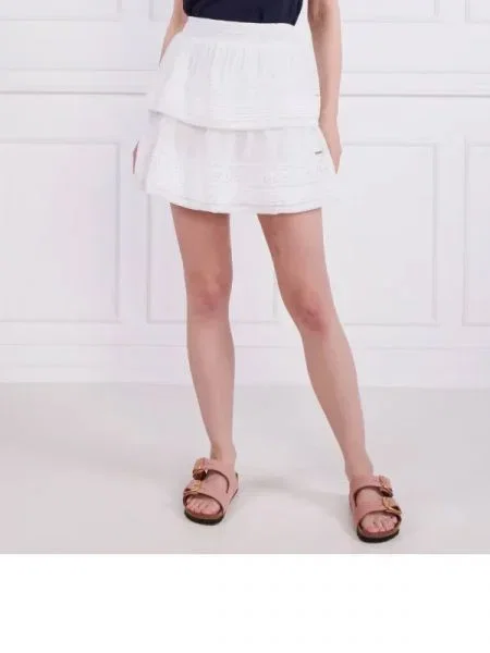 Pepe Jeans London Fustă PRANA alb