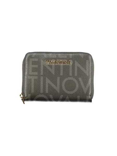 Lniany portfel Valentino Bags czarny