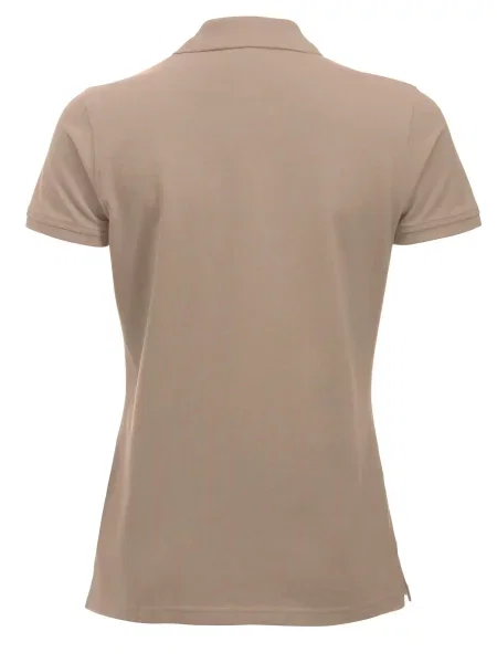 Clique Classic Marion S/S polo — nowoczesny krój – caffe latte beżowa