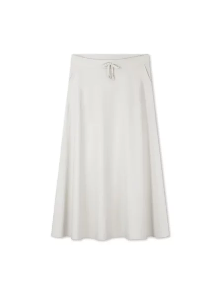 Lniana spódnica Helena Hart elegancka z kamieniami biała