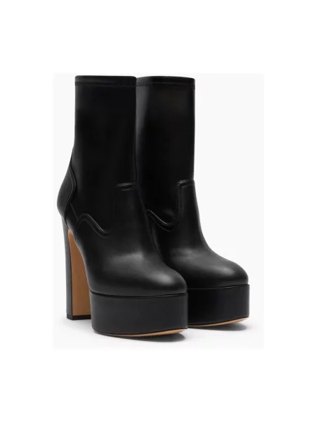 Buty do kostki Casadei skórzane czarne