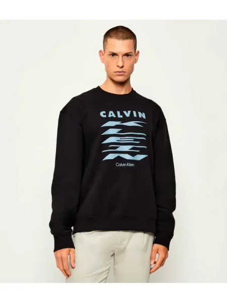 Calvin Klein Jeans Pulóver TERRY | Loose fit fekete