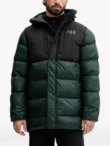 Geacă cu puf Helly Hansen cu glugă verde