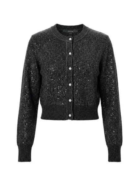 Cardigan Toccin cu paiete negru