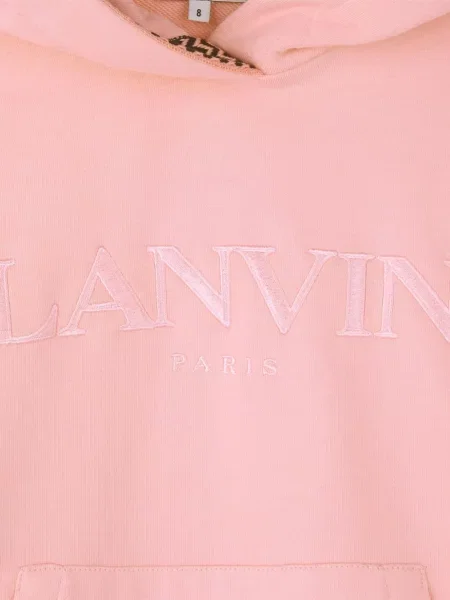 Bluza z kapturem dziecięca Lanvin Enfant różowa
