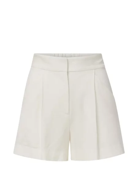 Pantaloni scurți Veronica Beard plisate alb
