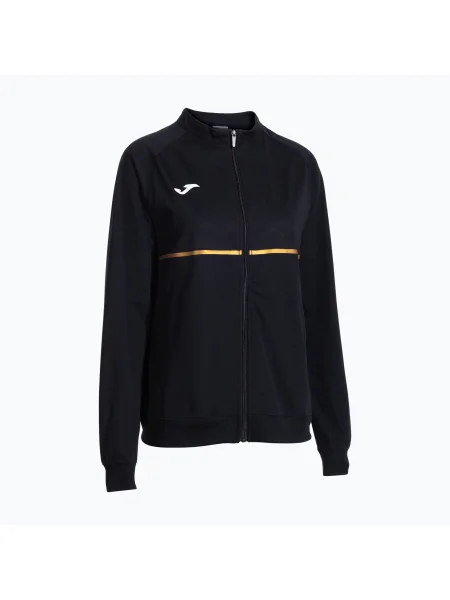 Женски потник за бягане Joma Record III Full Zip черен