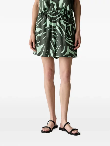 Pantaloni scurți Benetton cu imagine cu cordon verde