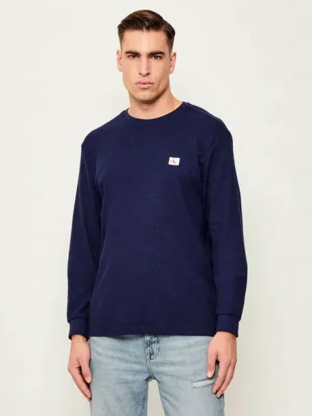 Klasszikus póló Calvin Klein Jeans kék