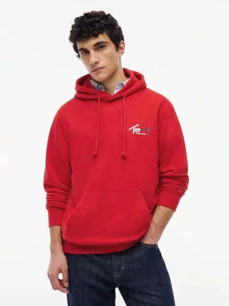 Palton Tommy Jeans roșu