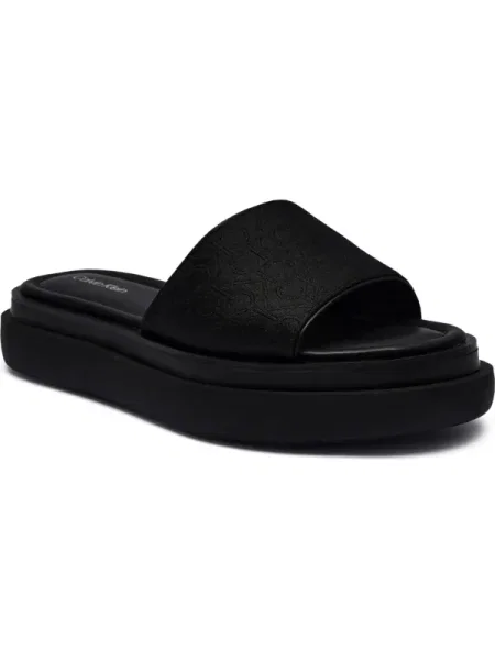 Calvin Klein Papucs bőr hozzáadásával fekete