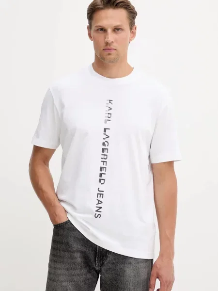 Тениска Karl Lagerfeld Jeans с принт бяло