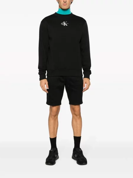 Raštuotos kelnės Calvin Klein Jeans juoda