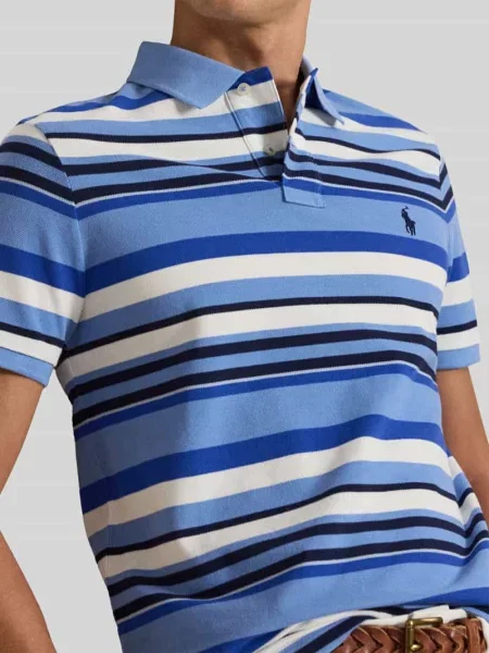 Koszulka polo z czystej bawełny o kroju regular fit Polo Ralph Lauren niebieska