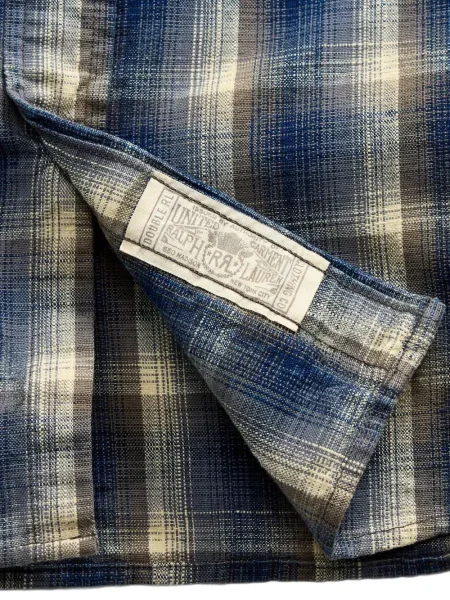 Karirana košulja Ralph Lauren Rrl karirani plava