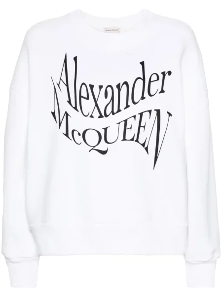 Суитчър Alexander Mcqueen с принт бяло