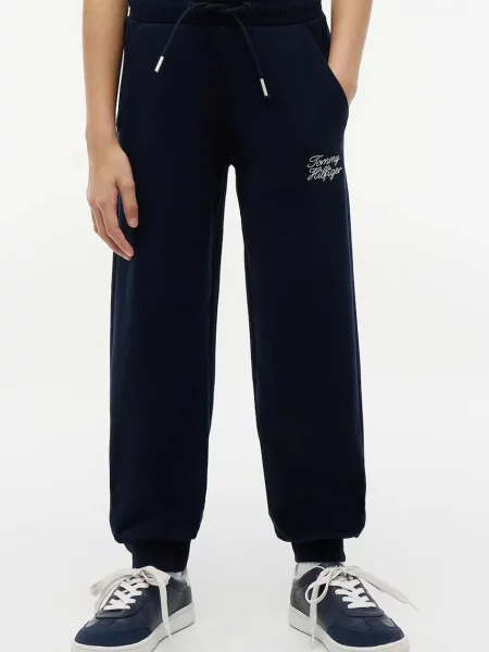 Tommy Hilfiger donji dio trenirke za djecu s pamukom plava