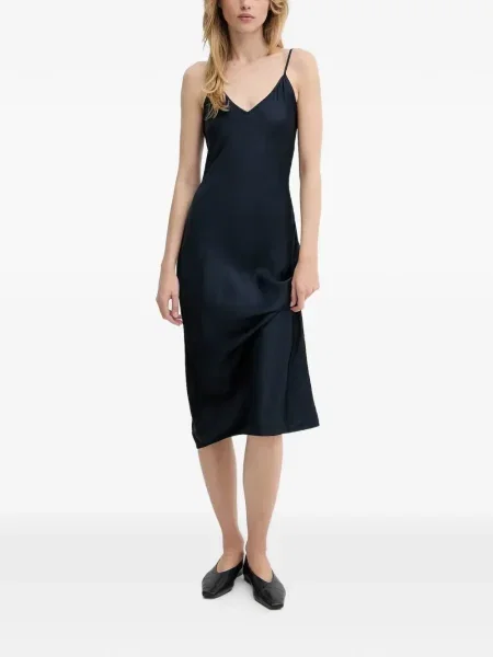 Rochie Samsøe Samsøe cu decolteu în V de costum albastru