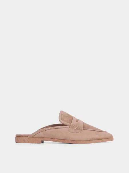 Велюровые туфли Miraton бежевые