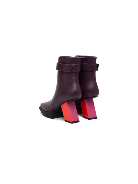 Škornji United Nude Construct Bootie HI Bordo rdeča