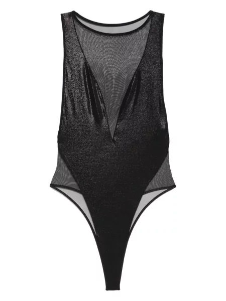 Costum de baie Maison Close transparente negru